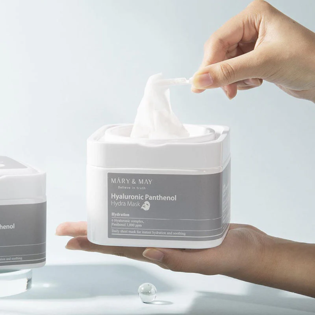 MARY&MAY Hyaluronic Panthenol mitrinošas auduma maskas sejai 30gab | Multum