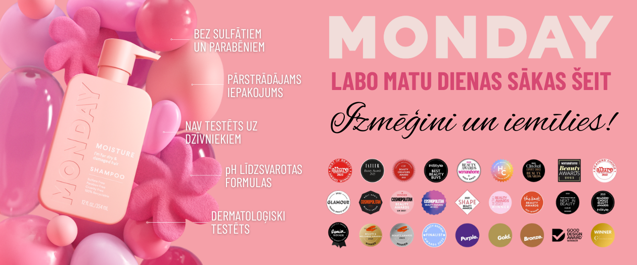 MULTUM, MONDAY HAIRCARE, šampūni, kondicionieri, matu maskas, sausais šampūns