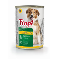 Tropi slapjā barība ar mājputnu gaļu suņiem 415g | Multum