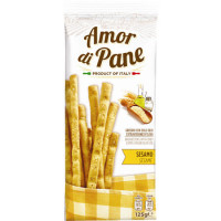 AMOR DI PANE Grissini maizes stienīši Sesamo 125g | Multum