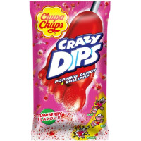 Chupa Chups Crazy Dips ledene uz kociņa ar zemeņu garšu 14g | Multum