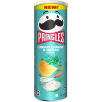 PRINGLES čipsi ar Cream Cheese & Herbs garšu 165g | Multum