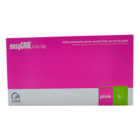 EASYCARE Nitrile cimdi bez pūdera, rozā, L, 100gab | Multum