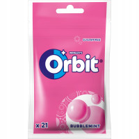 ORBIT BUBBLEMINT košļājamā gumija, paciņā 29g | Multum
