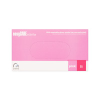 EASYCARE Nitrile cimdi bez pūdera, rozā, S, 100gab | Multum