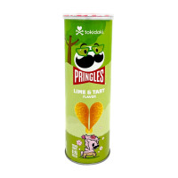 PRINGLES Lime Cheese Tart garšas kartupeļu čipsi 110g | Multum