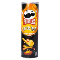 PRINGLES Super Hot čilī, citrona un krabju garšas kartupeļu čipsi 110g | Multum
