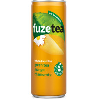 FUZE TEA Mango Chamomile zaļā ledus tēja, bundžā 330ml | Multum