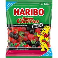 HARIBO Happy Cherries Black želejas konfektes 175g | Multum