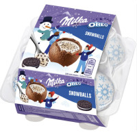 MILKA OREO Sniega pikas piena šokolādes konfektes ar pildījumu 112g | Multum