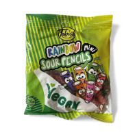TOBIES Rainbow Mini Sour Pencils želejas konfektes 180g | Multum