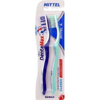 ELKOS Denta Max Medium x2 vidēji cietas zobu birstes | Multum