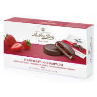 Anthon Berg Strawberry In Champagne šokolādes konfektes- zemenes šampanietī 220g | Multum