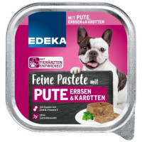 Edeka Feine pastēte suņiem ar tītaru, zirņiem un burkāniem 300g | Multum