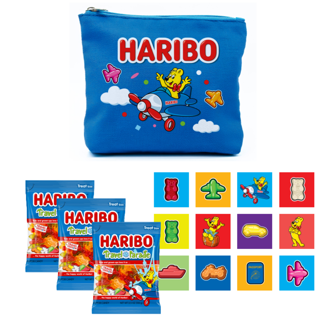 HARIBO Travel Parade Cotton Bag  + Memory Game želejas konfektes 300g | Multum