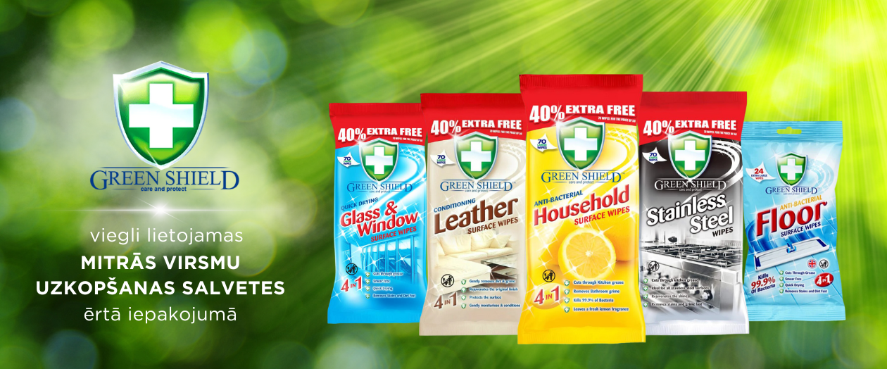 Green Shield mitrās salvetes