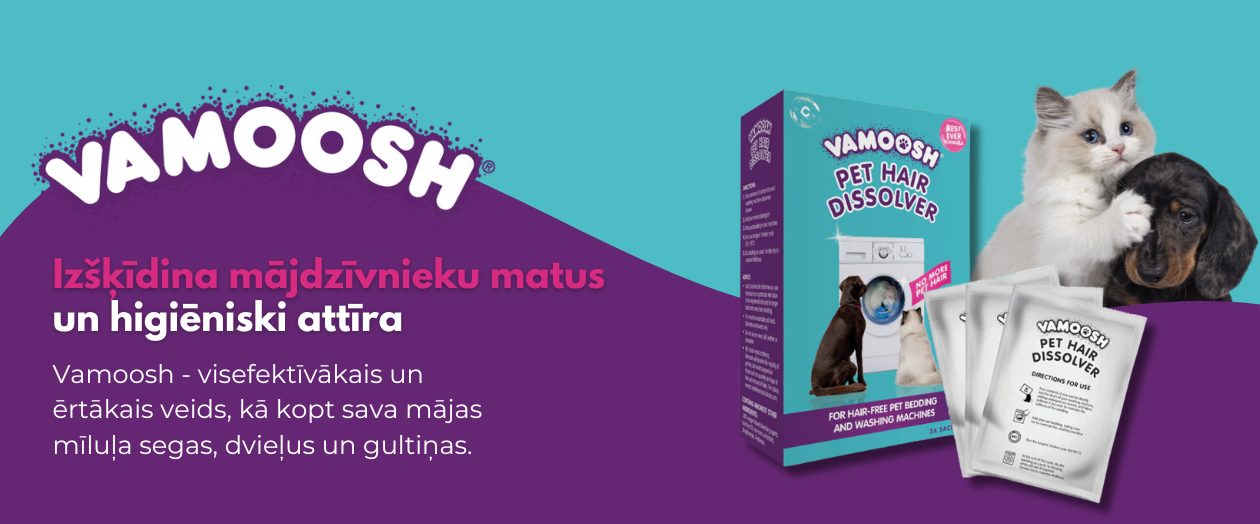 Vamoosh, spalvu tīrīšanas līdzekļi, spalvu šķīdinātājs, preces dzīvniekiem