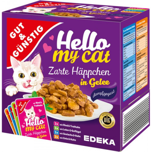 G&G Hello My Cat slapjā kaķu barība 8gab 800g | Multum