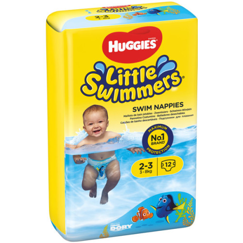 HUGGIES Little Swimmers autiņbiksītes peldēšanai #2-3, 3-8kg, 12gab | Multum
