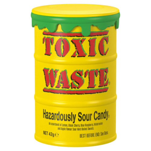 TOXIC WASTE Yellow Drum skābās konfektes 42g | Multum