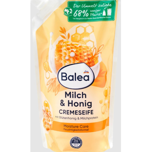 BALEA šķidro ziepju rezerve ar piena un medus aromātu 500ml | Multum