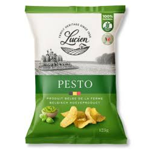 Lucien Classic kartupeļu čipsi ar pesto garšu 125g | Multum