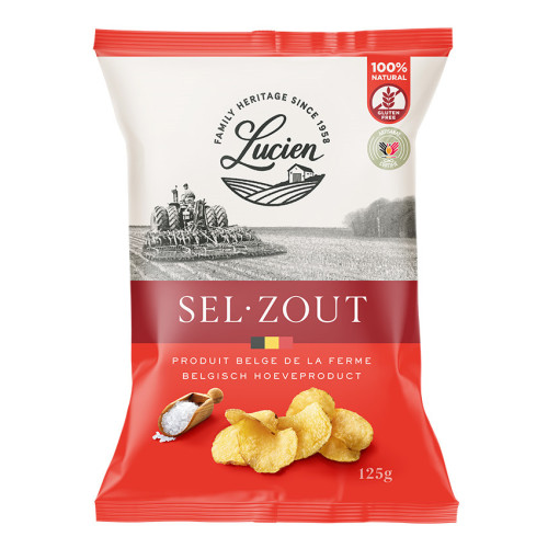 Lucien Classic kartupeļu čipsi ar sāli 125g | Multum