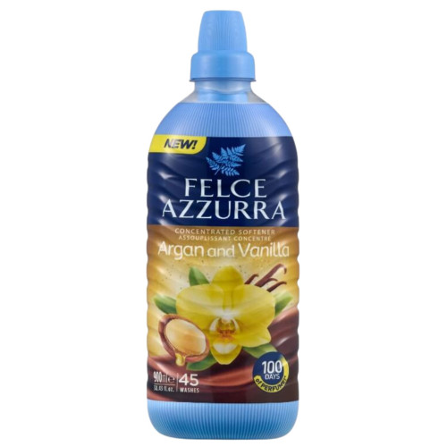 FELCE AZZURRA Argan & Vanilla veļas mīkstinātājs (45x) 900ml | Multum