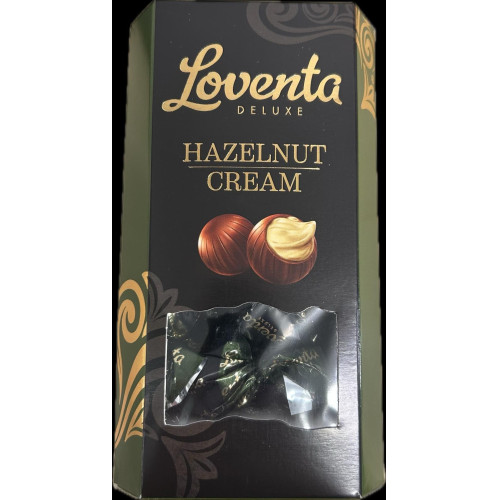 LOVENTA praline šokolādes konfektes ar lazdu riekstu krēmu Deluxe 130g | Multum