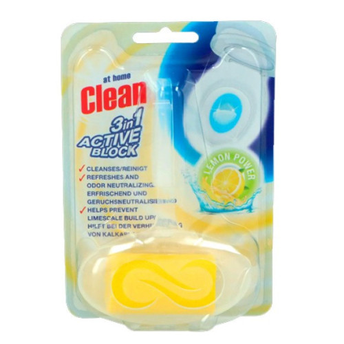 AT HOME Active tualetes skalošanas bloks ar citronu smaržu 40g | Multum