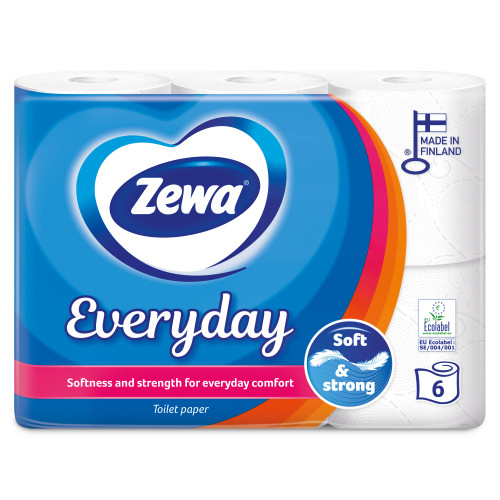 ZEWA Everyday 3 slāņu tualetes papīrs 6 ruļļi | Multum