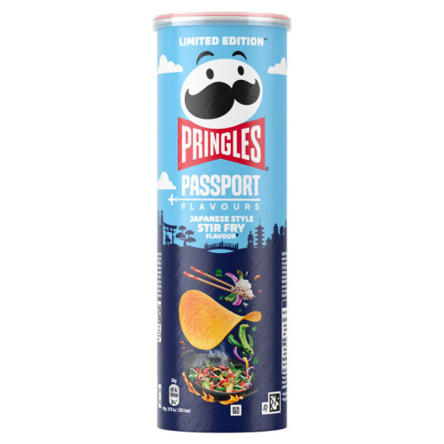 PRINGLES Japanese Stir Fry garšas kartupeļu čipsi 165g | Multum