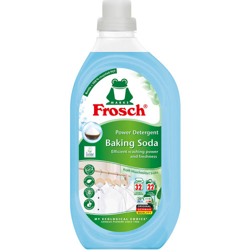 FROSCH efektīvs stipras iedarbības šķidrais veļas mazgāšanas līdzeklis ar sodu 1.5L | Multum