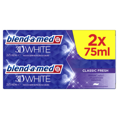 BLEND-A-MED 3D White Classic Fresh zobu pasta 75mlx2 | Multum