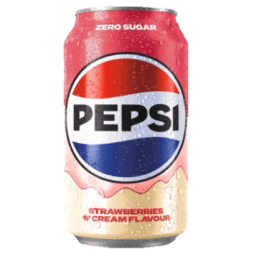 PEPSI Strawberries n Cream Zero, bundžā 330ml | Multum