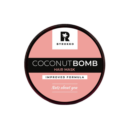 BYROKKO Shine Brown Coconut Bomb matu maska ar kokosriekstu eļļu 180g | Multum
