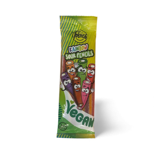 TOBIES Rainbow Sour Pencils želejas konfektes 180g | Multum