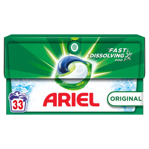 ARIEL Morning Dew 3in1 veļas mazgāšanas kapsulas 33gab | Multum