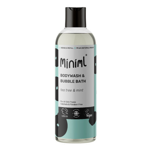 MINIML dušas želeja un vannas putas ar tējas koka un piparmētru aromātu 500ml | Multum