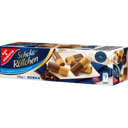 G&G Schoko-Rollchen vafeles piena šokolāsdē 125g | Multum